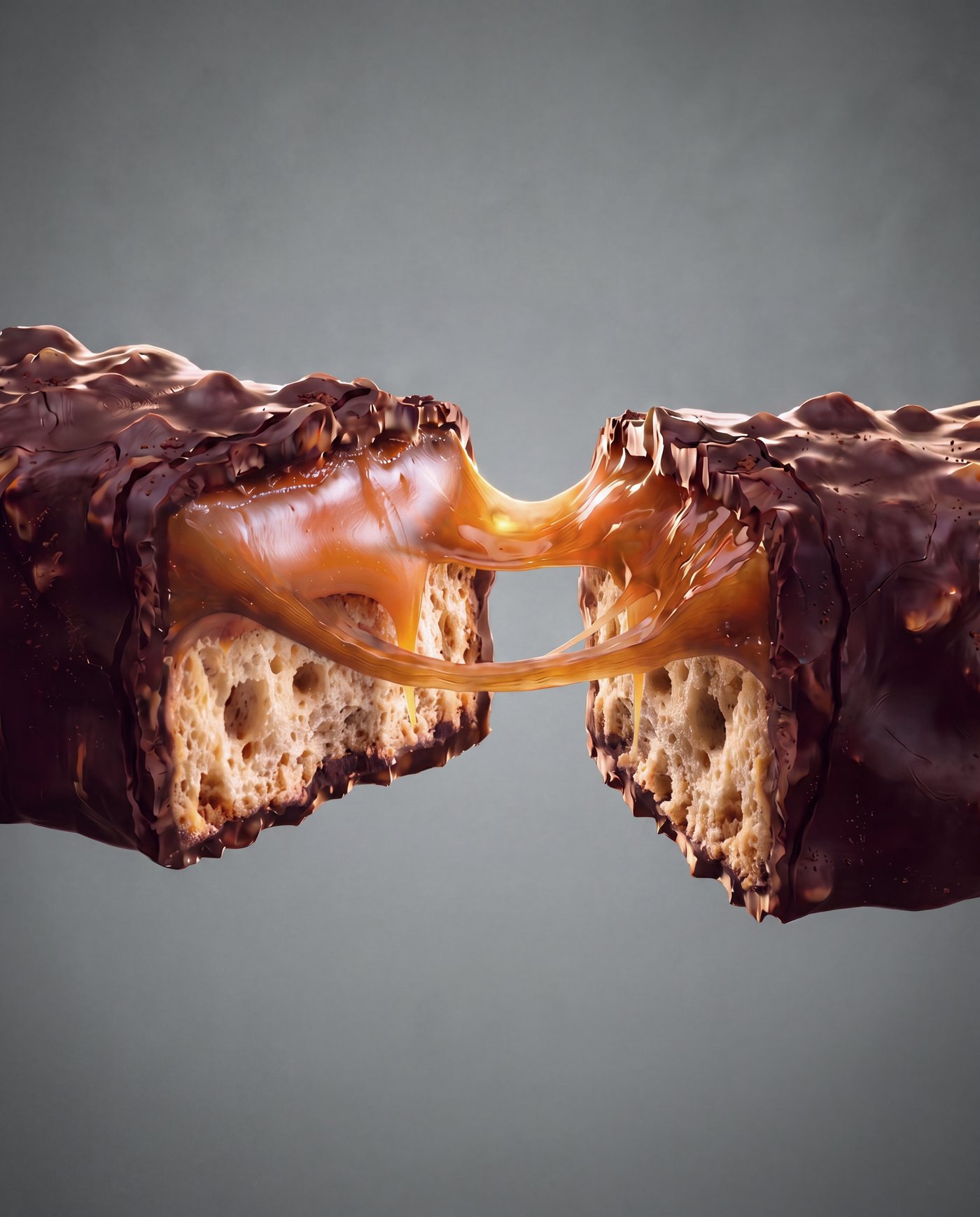 Barre cassée, caramel étiré