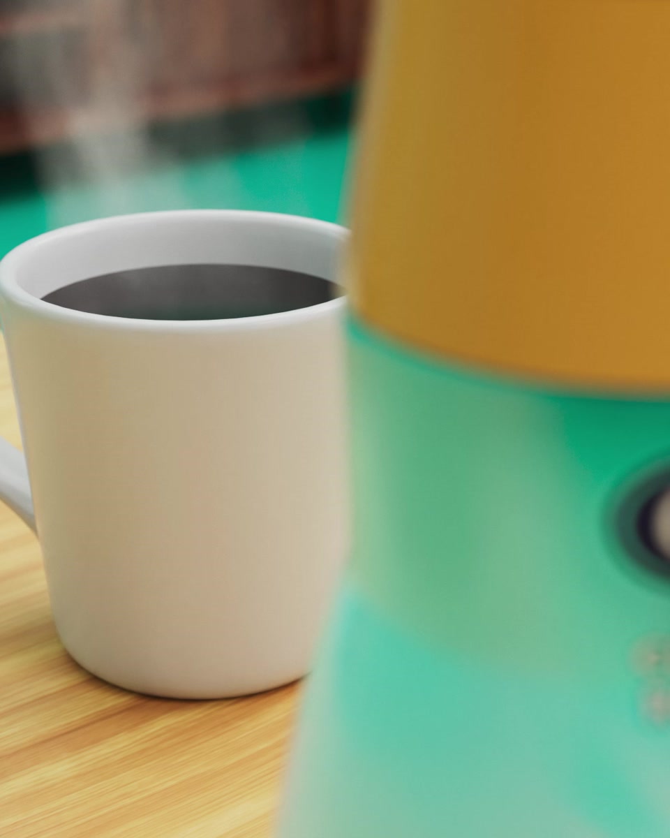 Tasse de café fumante