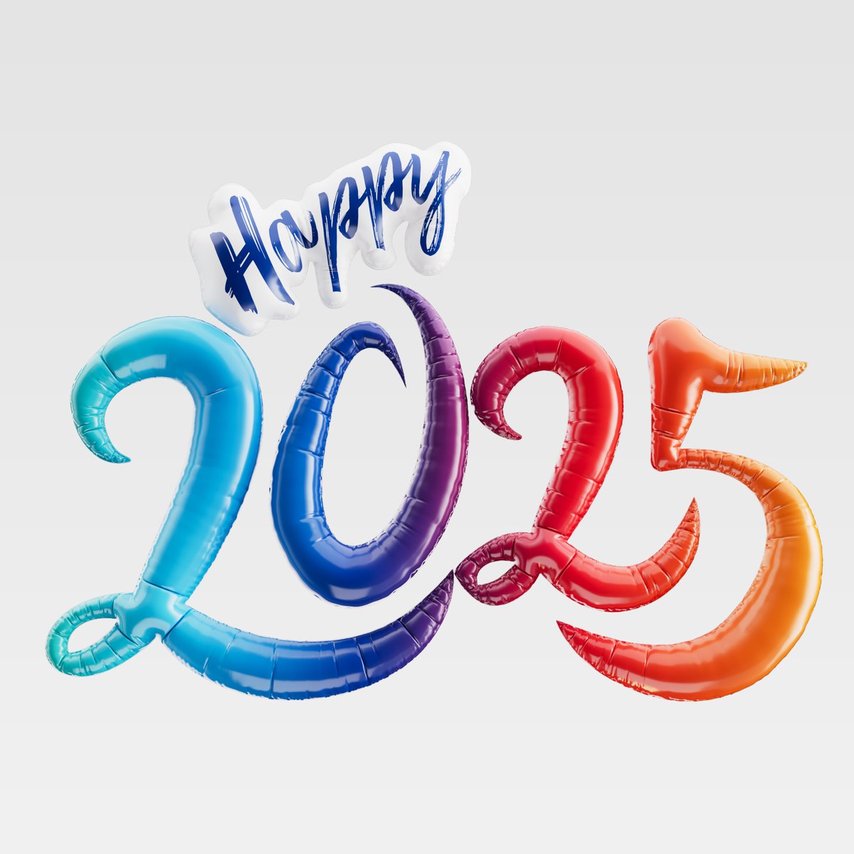 Happy 2025, écriture cursive